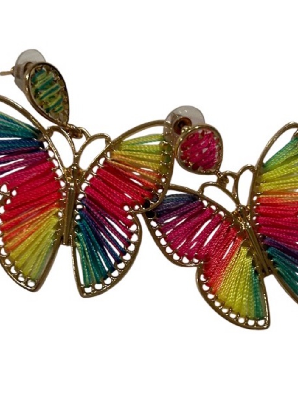 String butterfly Multicolor Butterfly Earrings